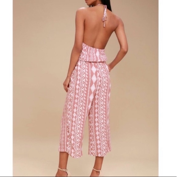 Lulu’s sparrow print halter jumpsuit size extra small - Picture 7 of 10